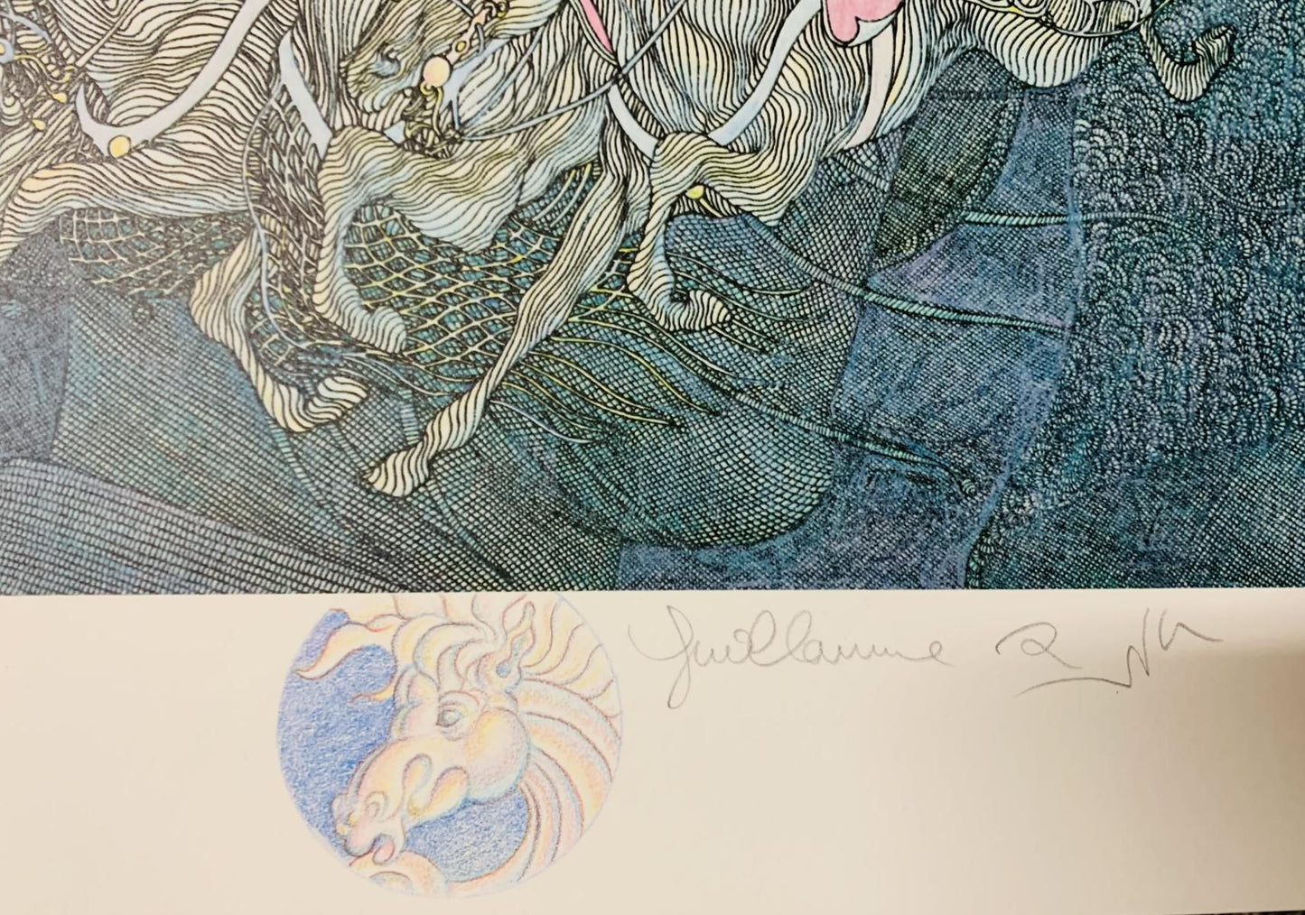 Guillaume Azoulay- Limited edition serigraph with hand drawn remarque "Le Grand Cirque"