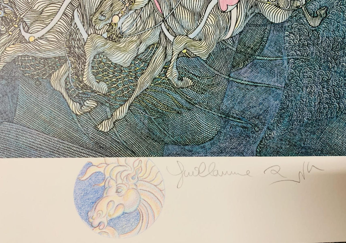 Guillaume Azoulay- Limited edition serigraph with hand drawn remarque "Le Grand Cirque"