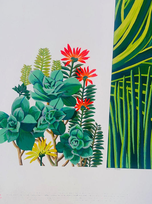 Bob Marchant- Limited edition serigraph with 2 hand drawn Remarques "Untitled"