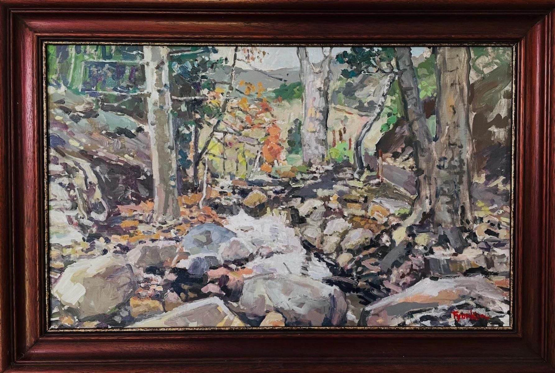 Boris Tyomkin- Oil on wood "Solstice Canyon. Malibu"