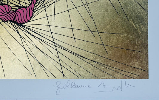 Guillaume Azoulay- Limited edition Serigraph on paper with hand laid gold leaf