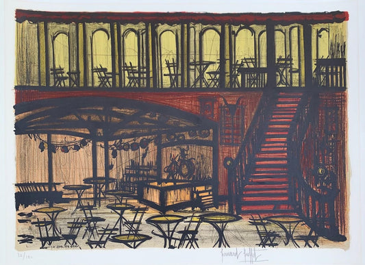 Bernard Buffet- Offset lithograph on paper "La Tavern"