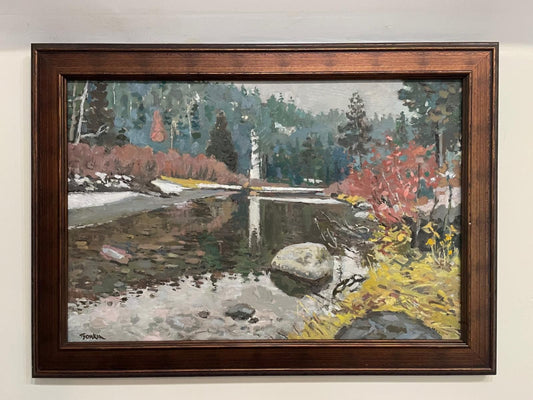 Boris- Oil on canvas "First Snow. Lake Tahoe"