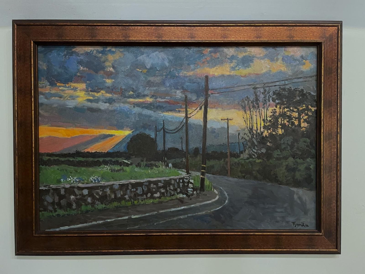 Boris- Oil on canvas "Sunset. Ojai, CA"