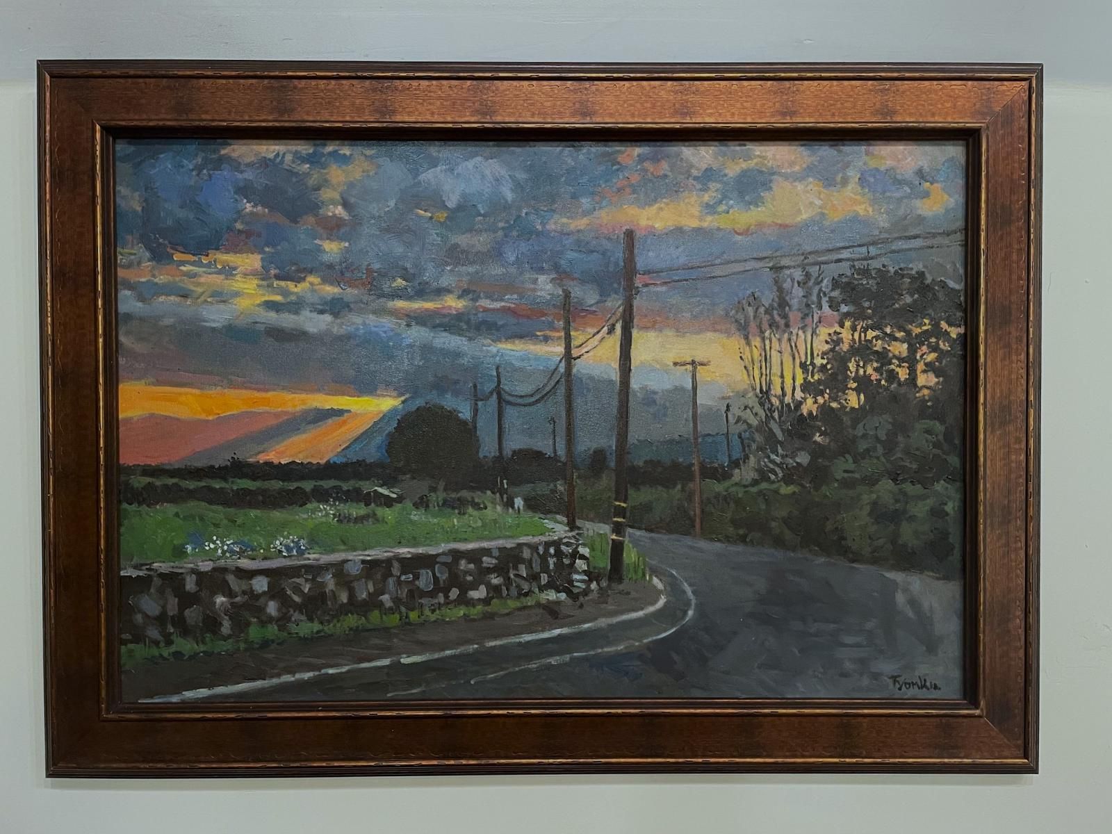 Boris- Oil on canvas "Sunset. Ojai, CA"