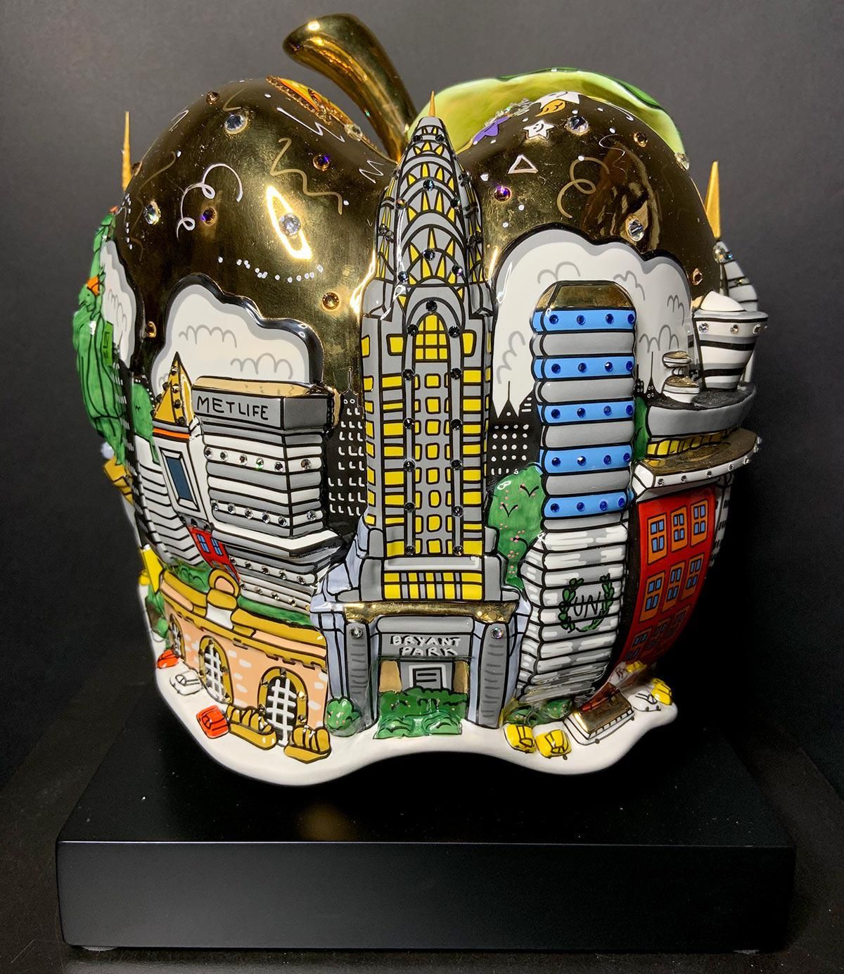 Charles Fazzino- Hand-painted porcelain sculpture
