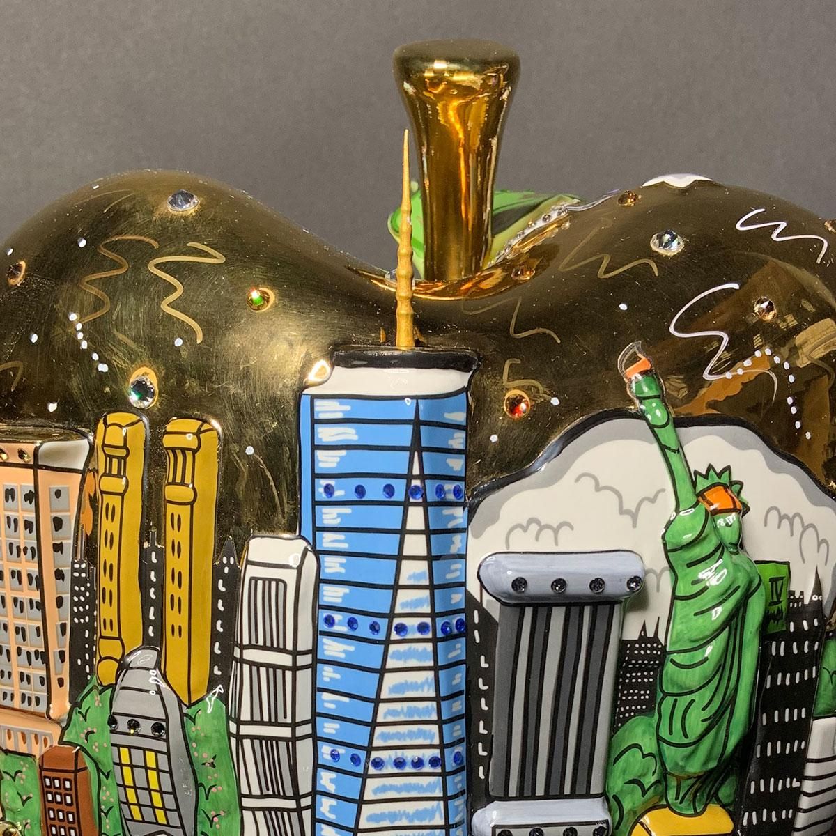 Charles Fazzino- Hand-painted porcelain sculpture