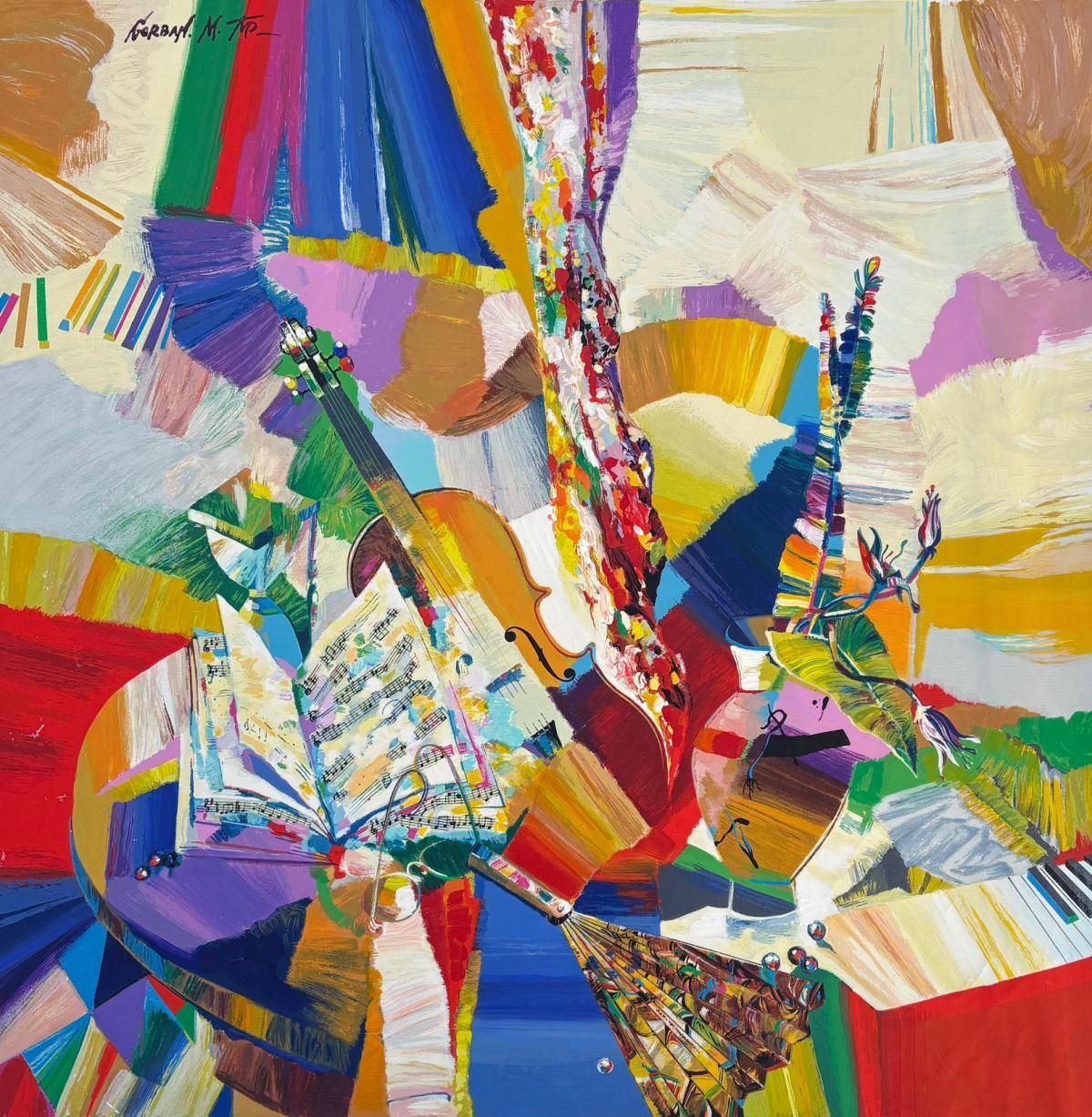 Dina Gorban- Silkscreen on canvas