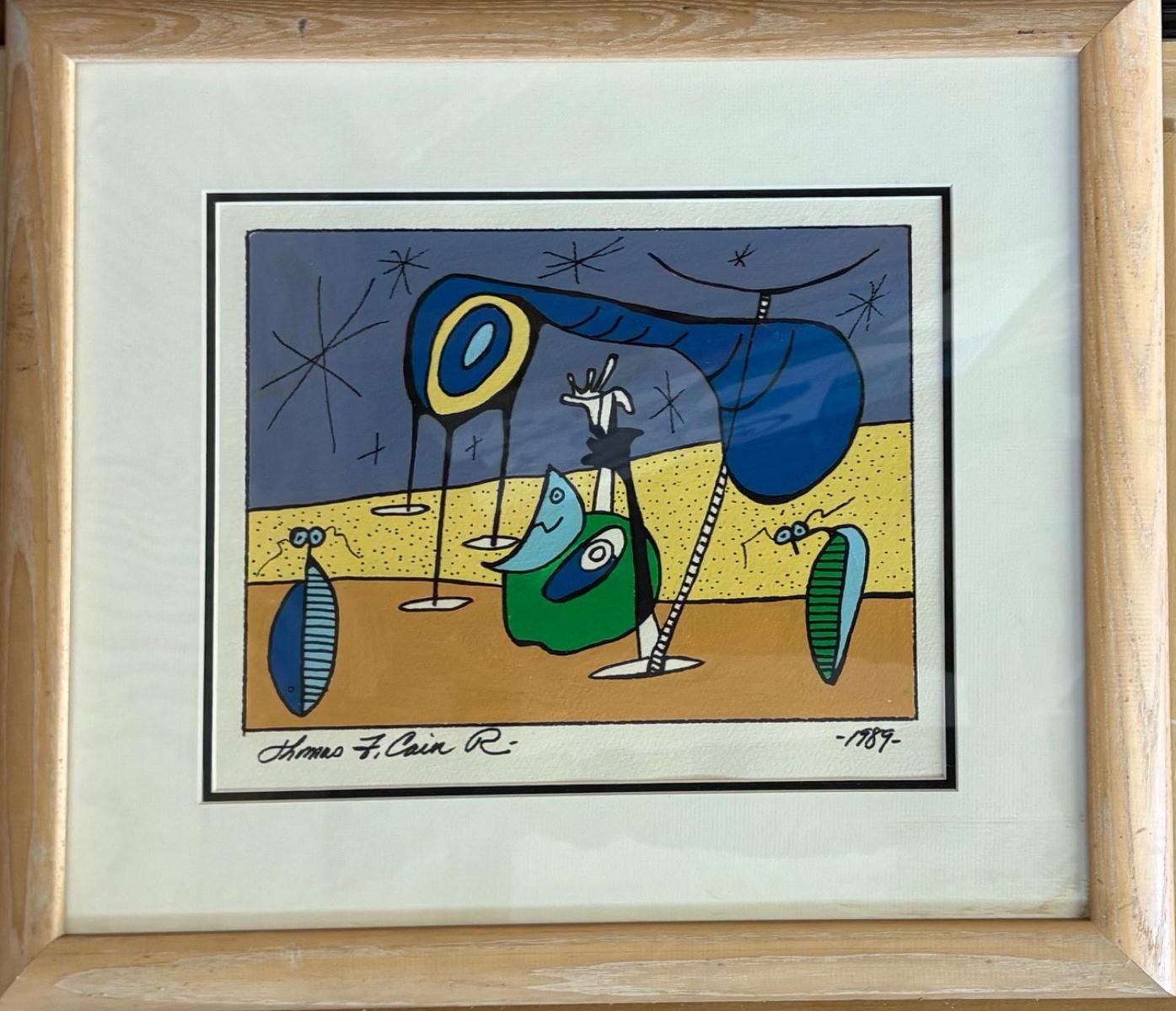 Thomas Cain- Original acrylic painting on paper