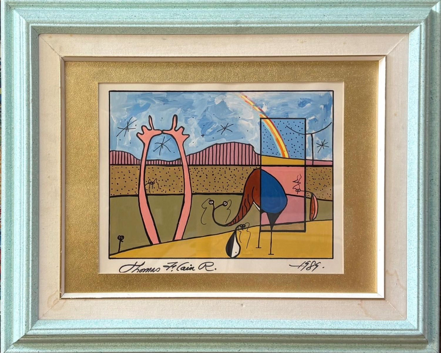 Thomas Cain- Original acrylic painting on paper