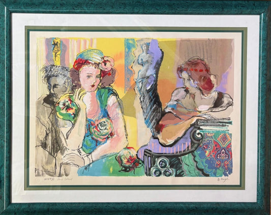 Bati­a Magal-Hand colored limited edition lithograph on paper