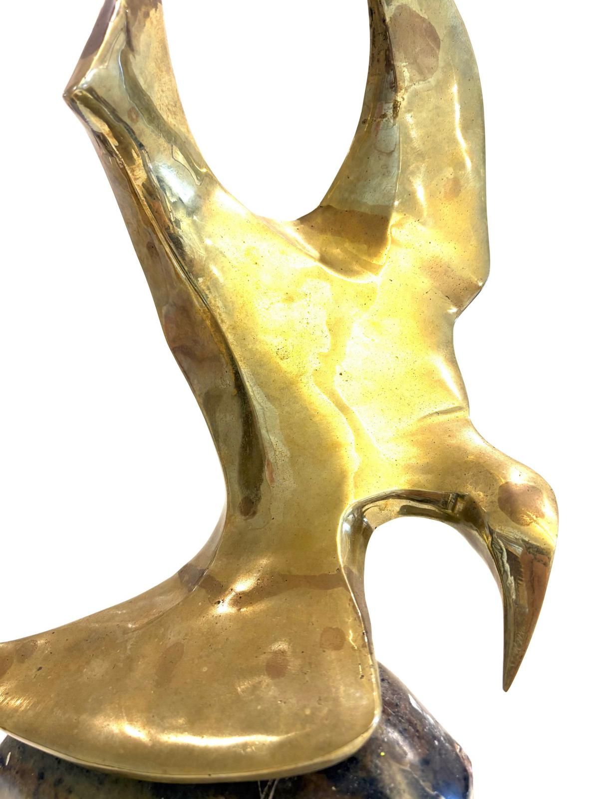 Joana Drummond- Gilt patinated bronze sculpture "Dove"