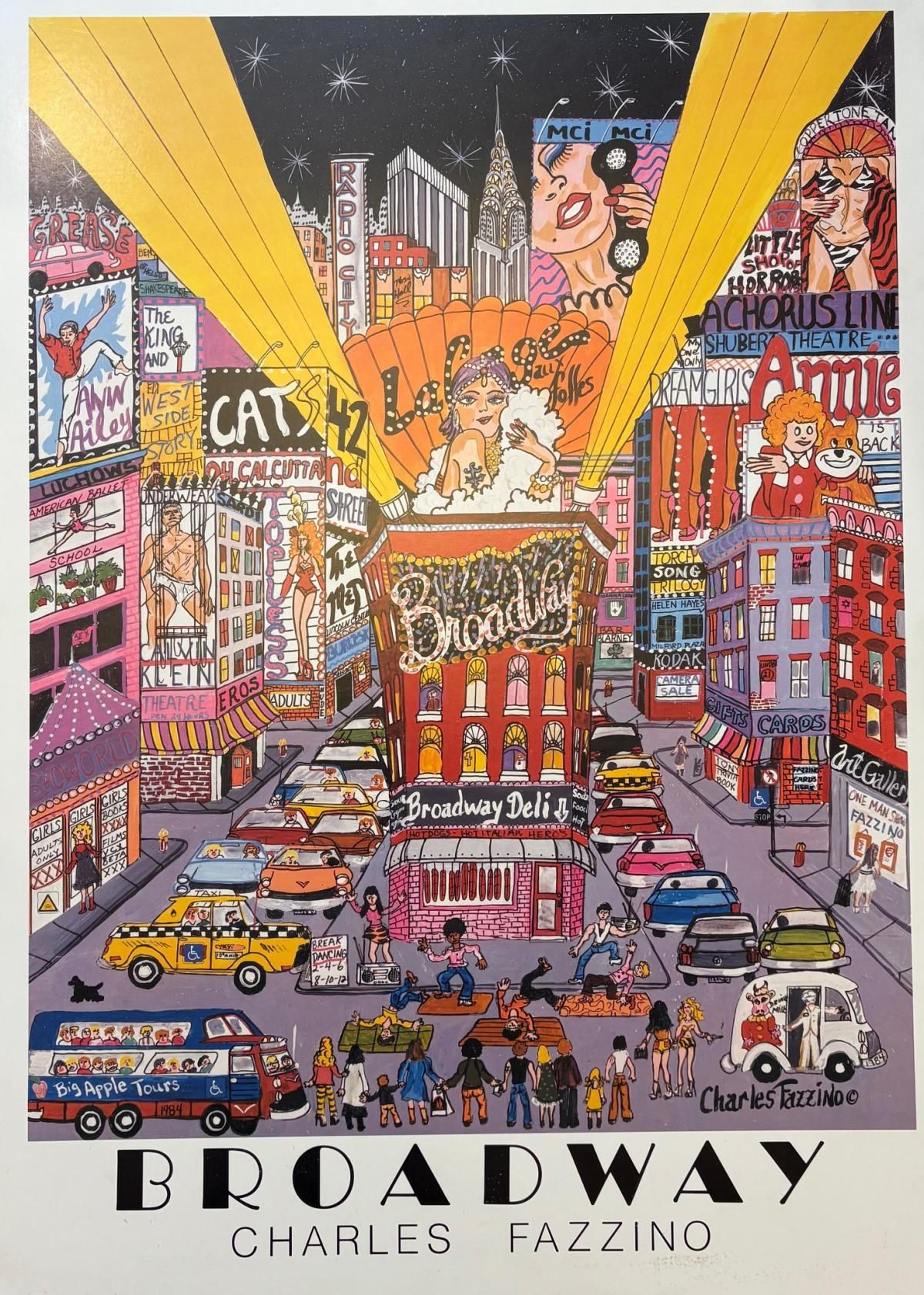 Charles Fazzino- Offset on panel board