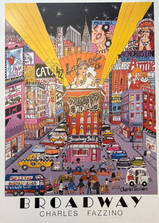 Charles Fazzino- Offset on panel board