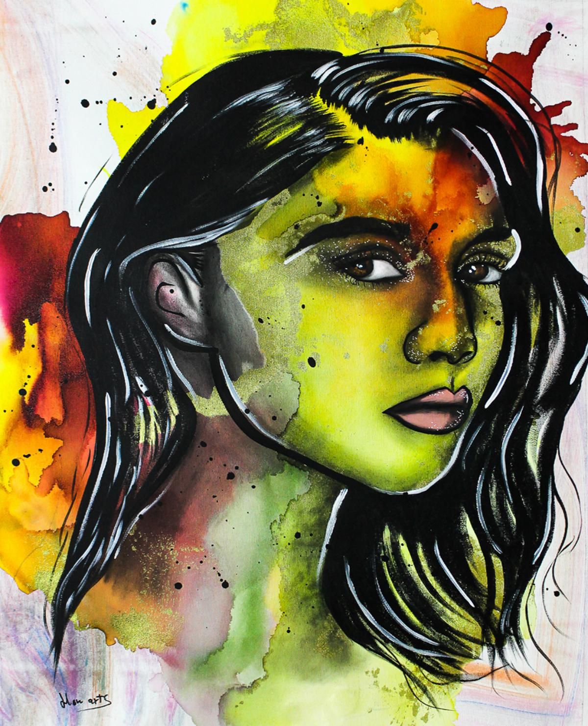 Hen Maman- Original Painting on Canvas "Chanel"