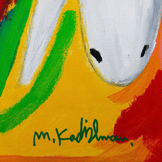 Menashe Kadishman- Original Acrylic on Canvas "Untitled"