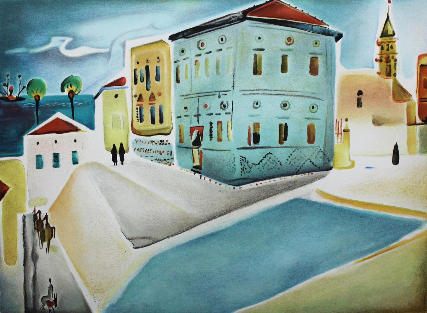 Nachum Gutman- Original Lithograph "House In Jaffa"