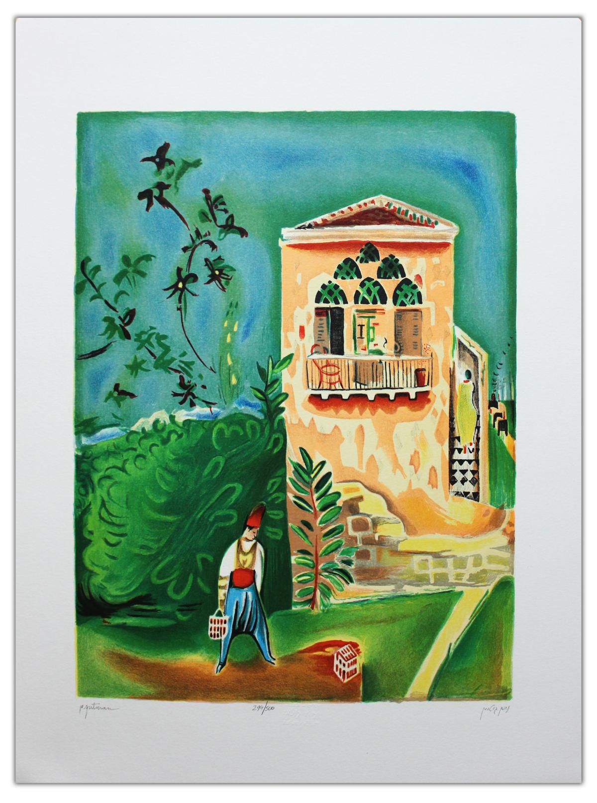 Nachum Gutman- Original Lithograph "The Bird"