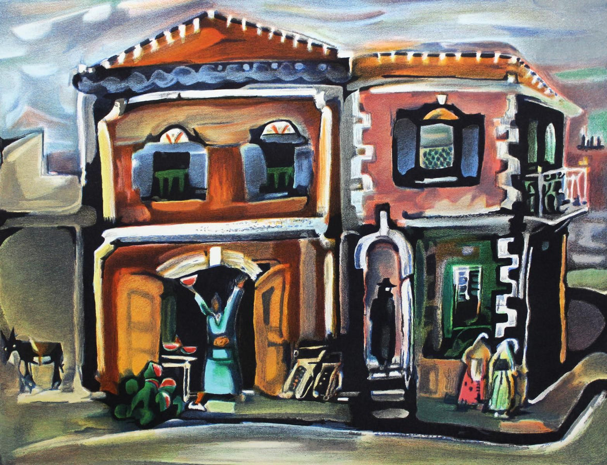 Nachum Gutman- Original Lithograph "The Watermelon Vendor"