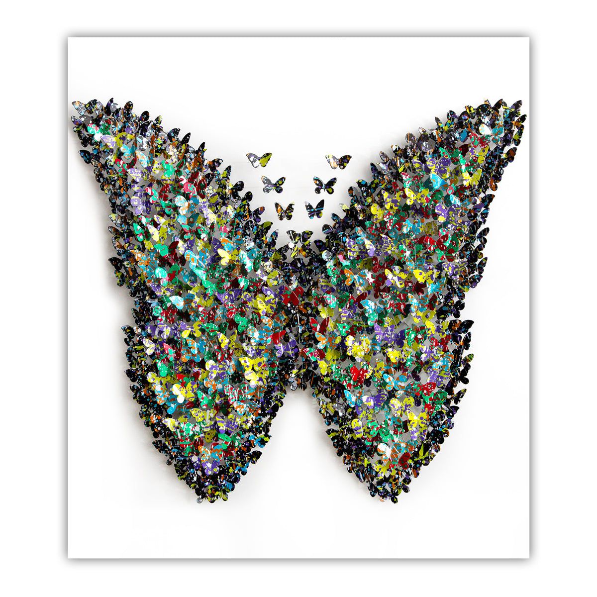 Patricia Govezensky- Original 3D Metal Art on Wood "Butterfly"