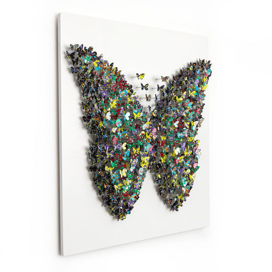 Patricia Govezensky- Original 3D Metal Art on Wood "Butterfly"