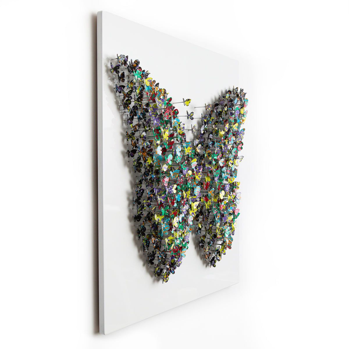 Patricia Govezensky- Original 3D Metal Art on Wood "Butterfly"