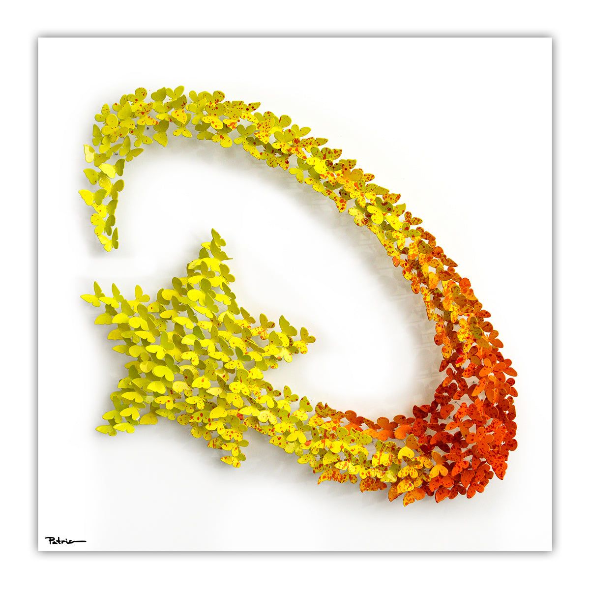 Patricia Govezensky- Original 3D Metal Art on Wood "Celestial Bloom"