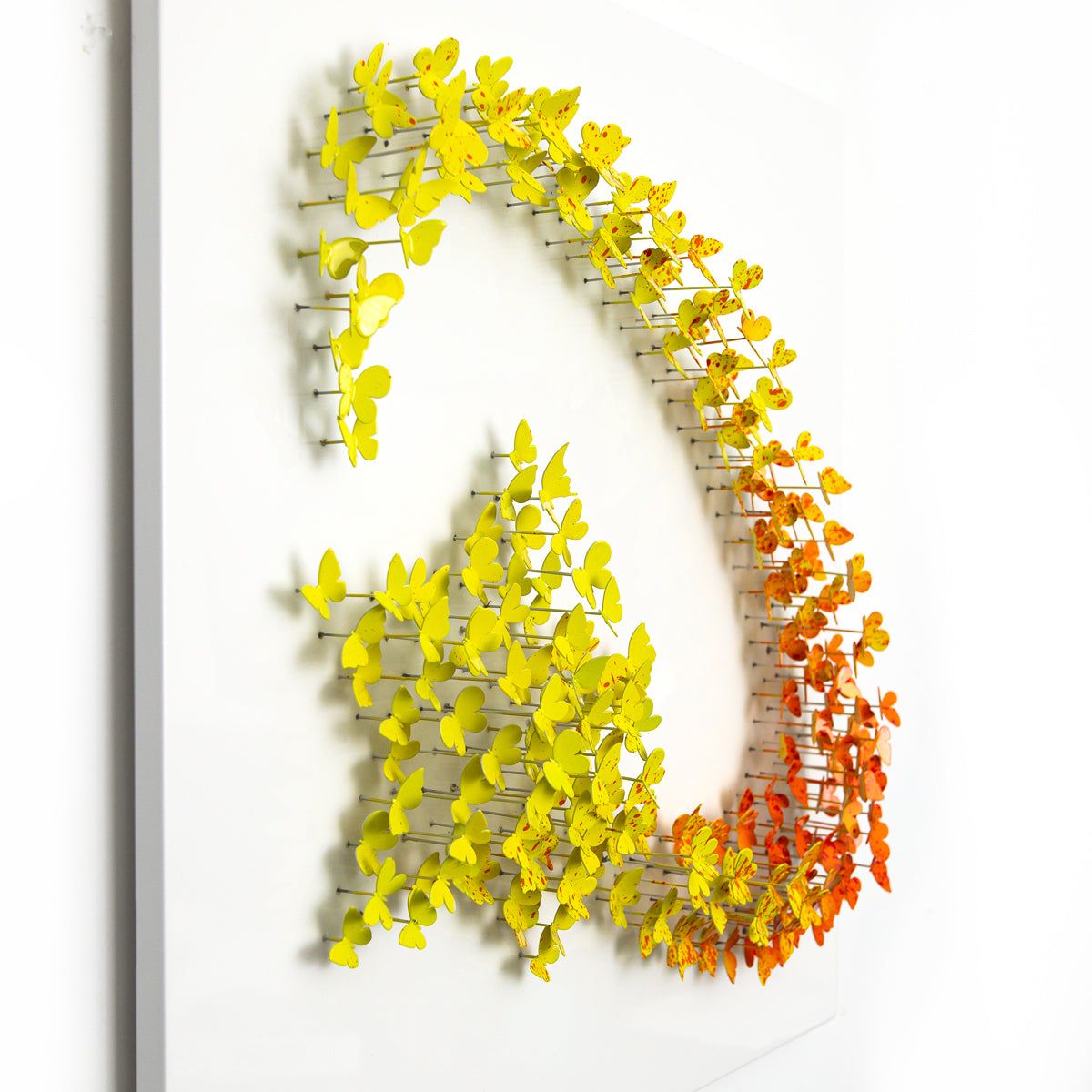 Patricia Govezensky- Original 3D Metal Art on Wood "Celestial Bloom"