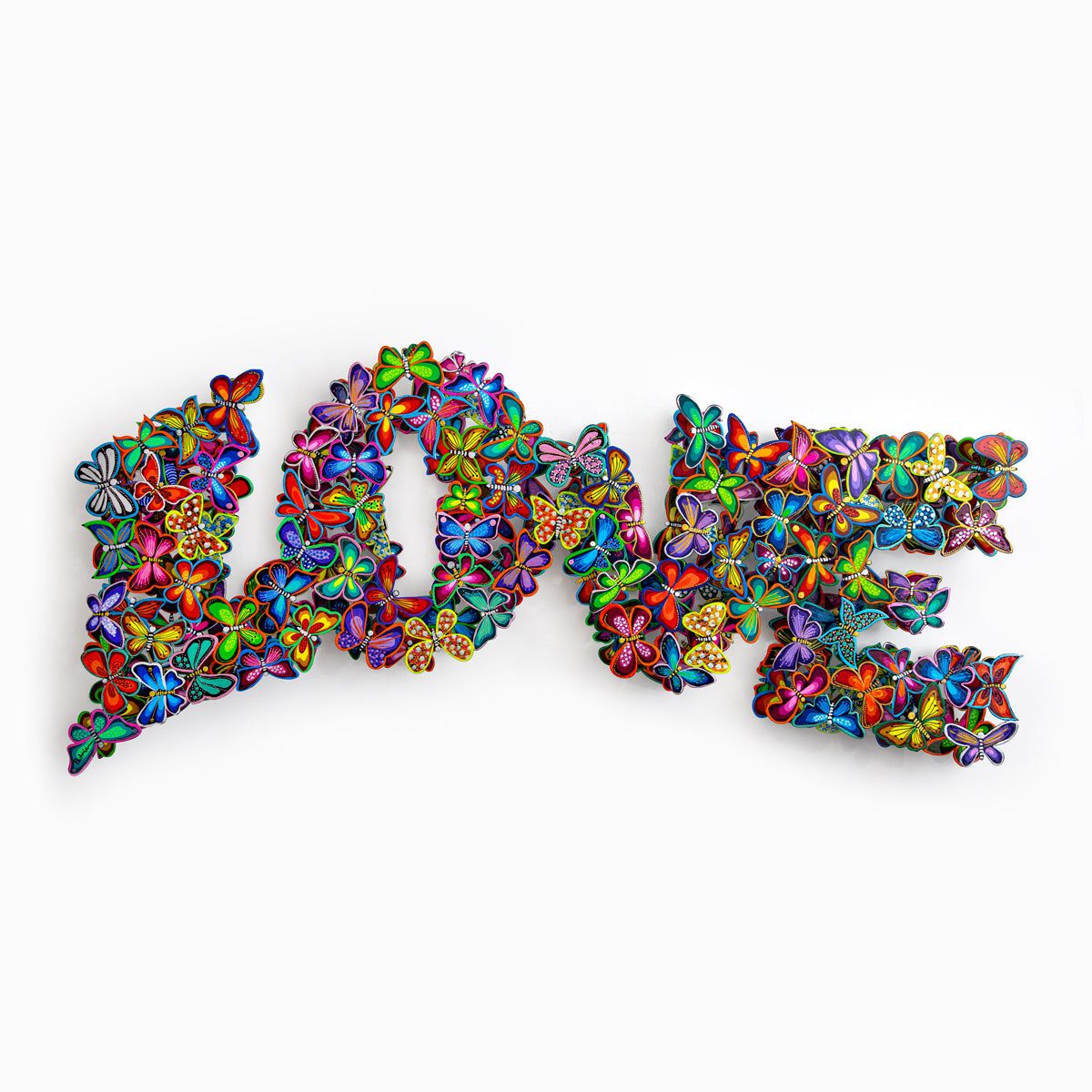 Patricia Govezensky- Original Painting on Cutout Steel "L O V E"