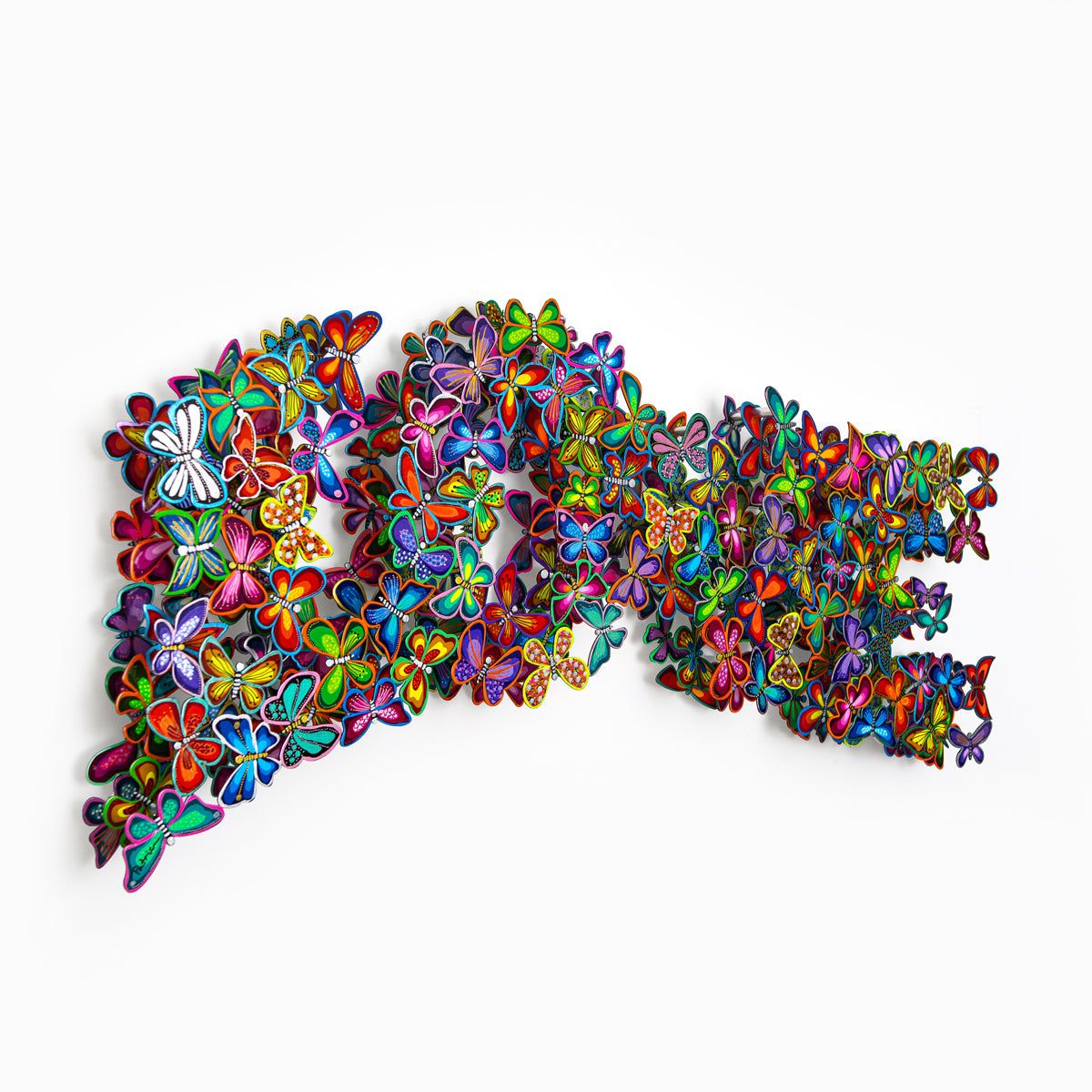 Patricia Govezensky- Original Painting on Cutout Steel "L O V E"