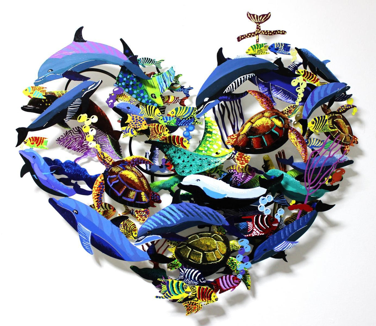 Vera V. Goncharenko- Original Painting on Cutout Steel "Aquarium"