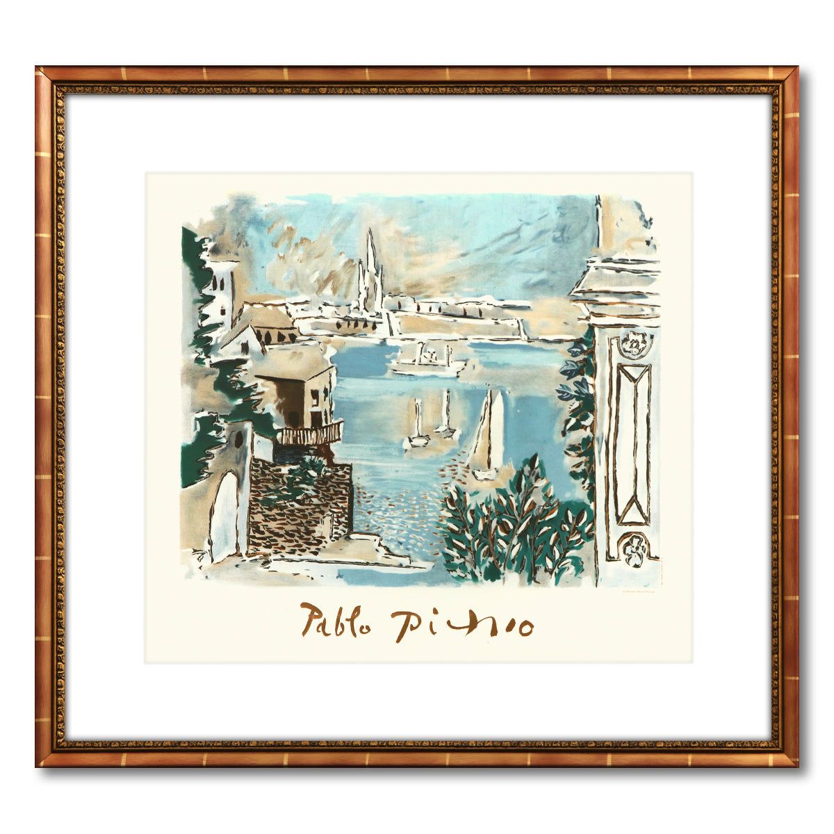 After Pablo Picasso- Lithograph on Arches Paper "Paysage de Dinard"