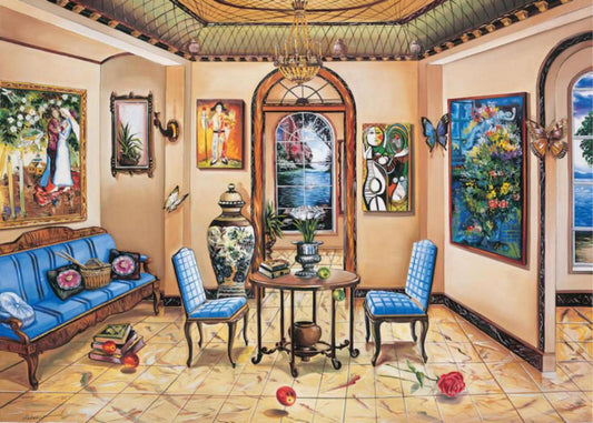 Alexander Astahov- Original Giclee on Canvas "Dining with the Master"