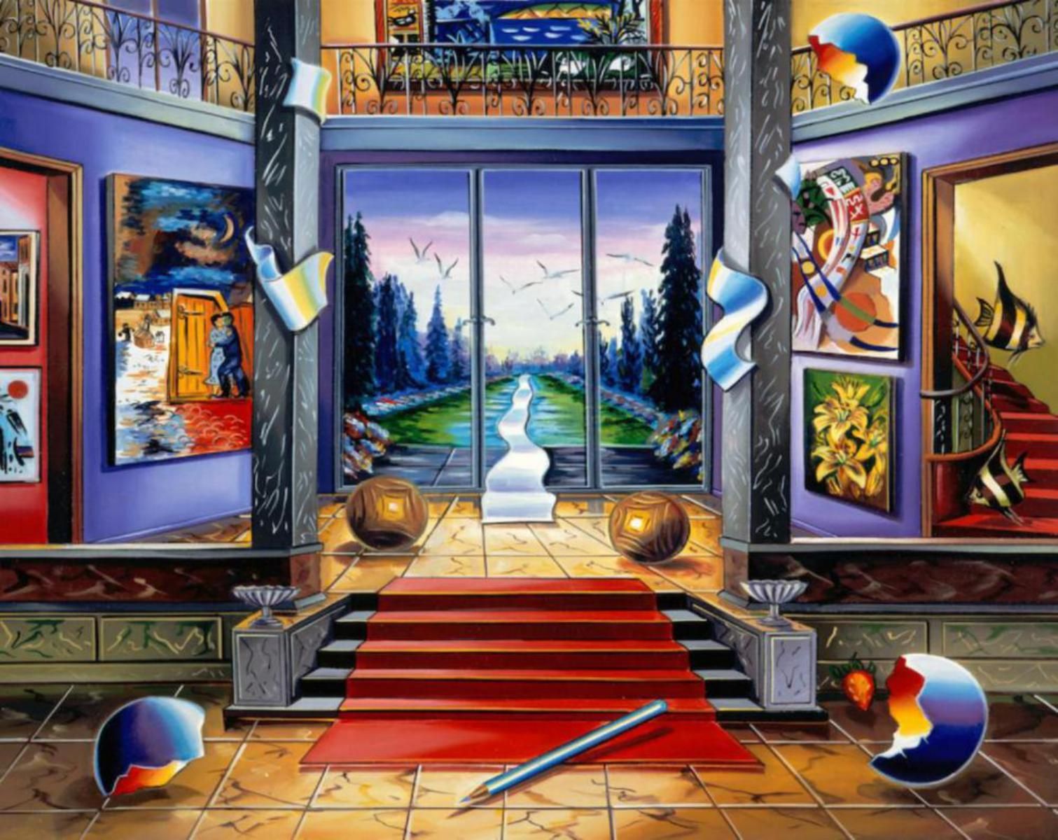 Alexander Astahov- Original Giclee on Canvas "Red Carpet"