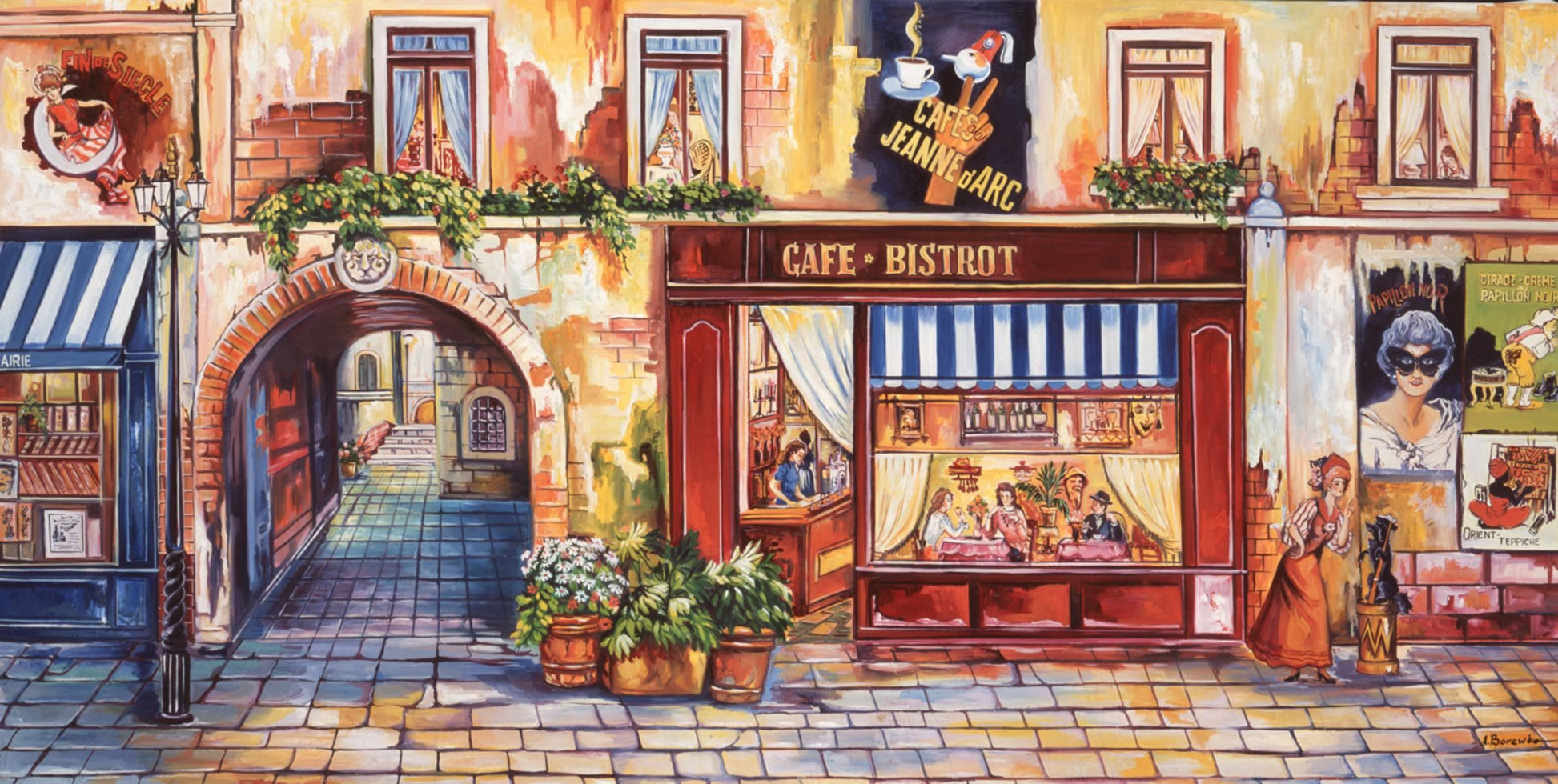 Alexander Borewko- Original Giclee on Canvas "Lighted Road"