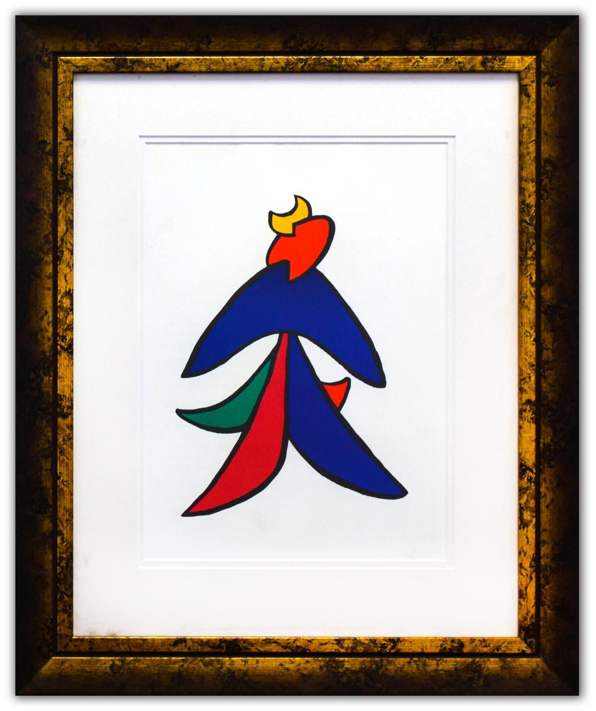 Alexander Calder- Lithograph "DLM141 - Lune jaune et porc qui pique II"