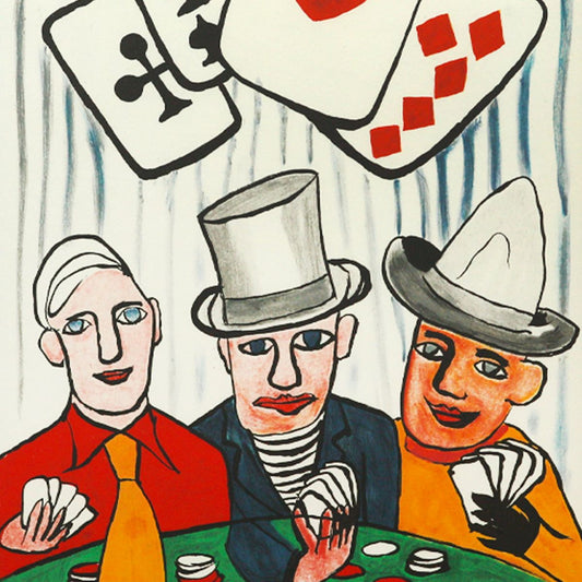 Alexander Calder- Lithograph "DLM212 - JOUEURS DE CARTES I"