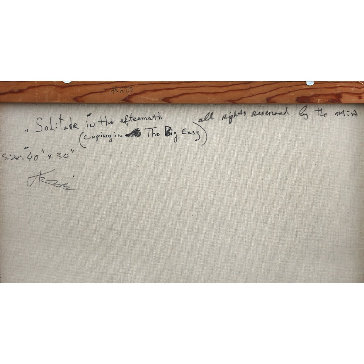 Arbe- Original Oil on Canvas "Solitude in the Aftermath (coping in the big easy)"