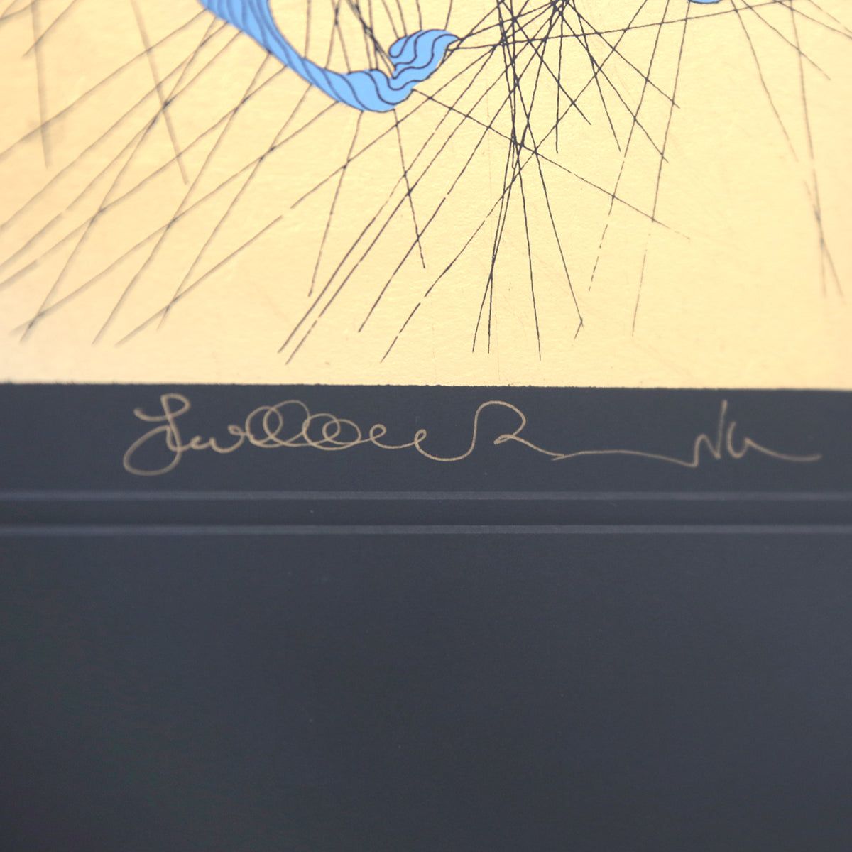Azoulay- Limited Edition Deluxe Gold Leaf Serigraph on Black Paper "Equus"