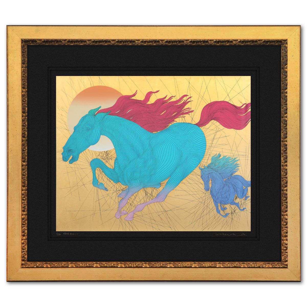 Azoulay- Limited Edition Gold Leaf Serigraph "Equus"