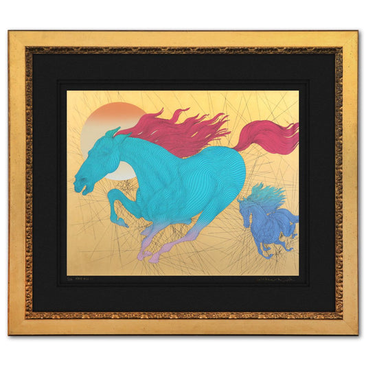 Azoulay- Limited Edition Gold Leaf Serigraph "Equus"