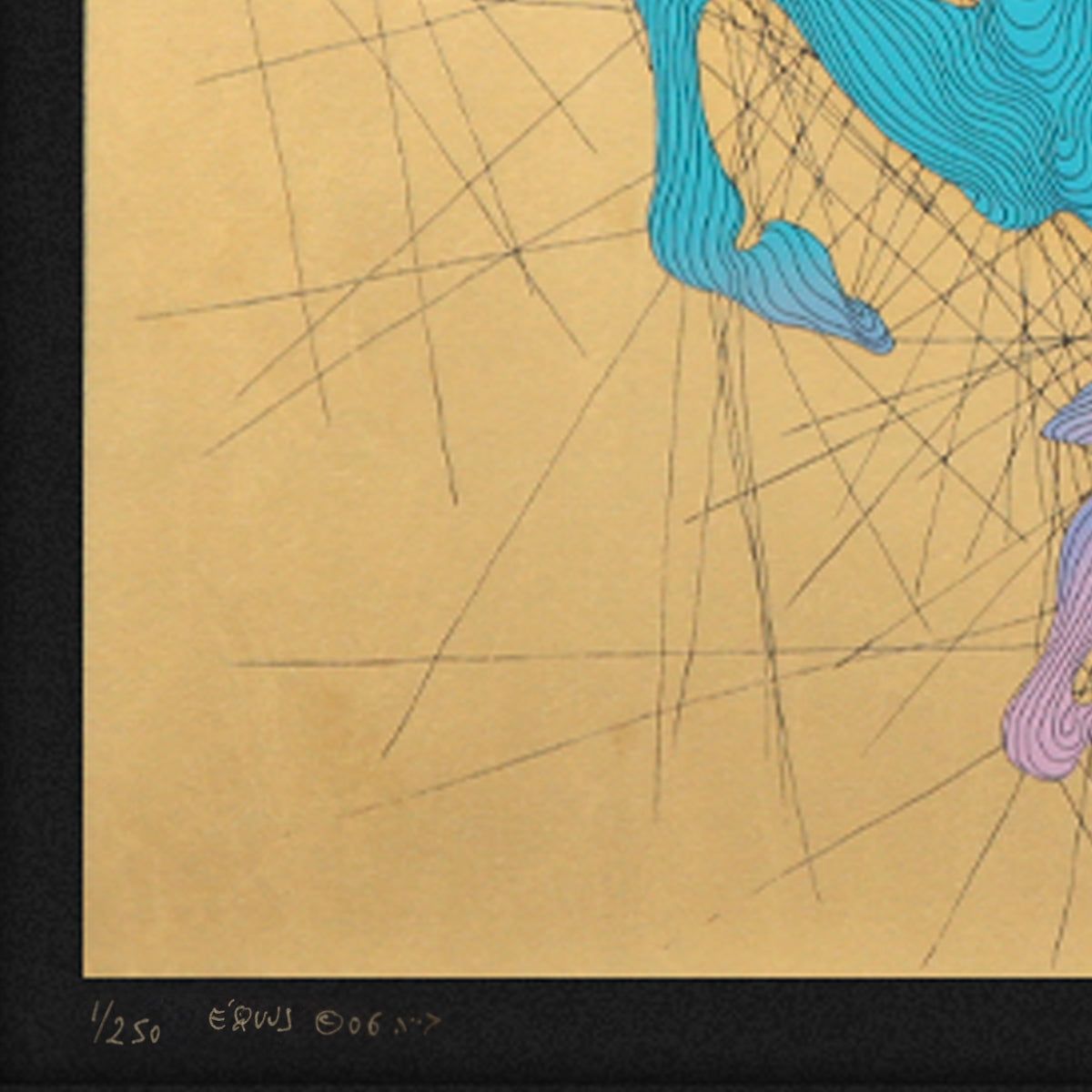 Azoulay- Limited Edition Gold Leaf Serigraph "Equus"