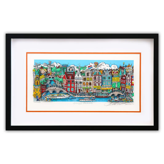 Charles Fazzino- 3D Construction Silkscreen Serigraph "Alluringly Amsterdam"