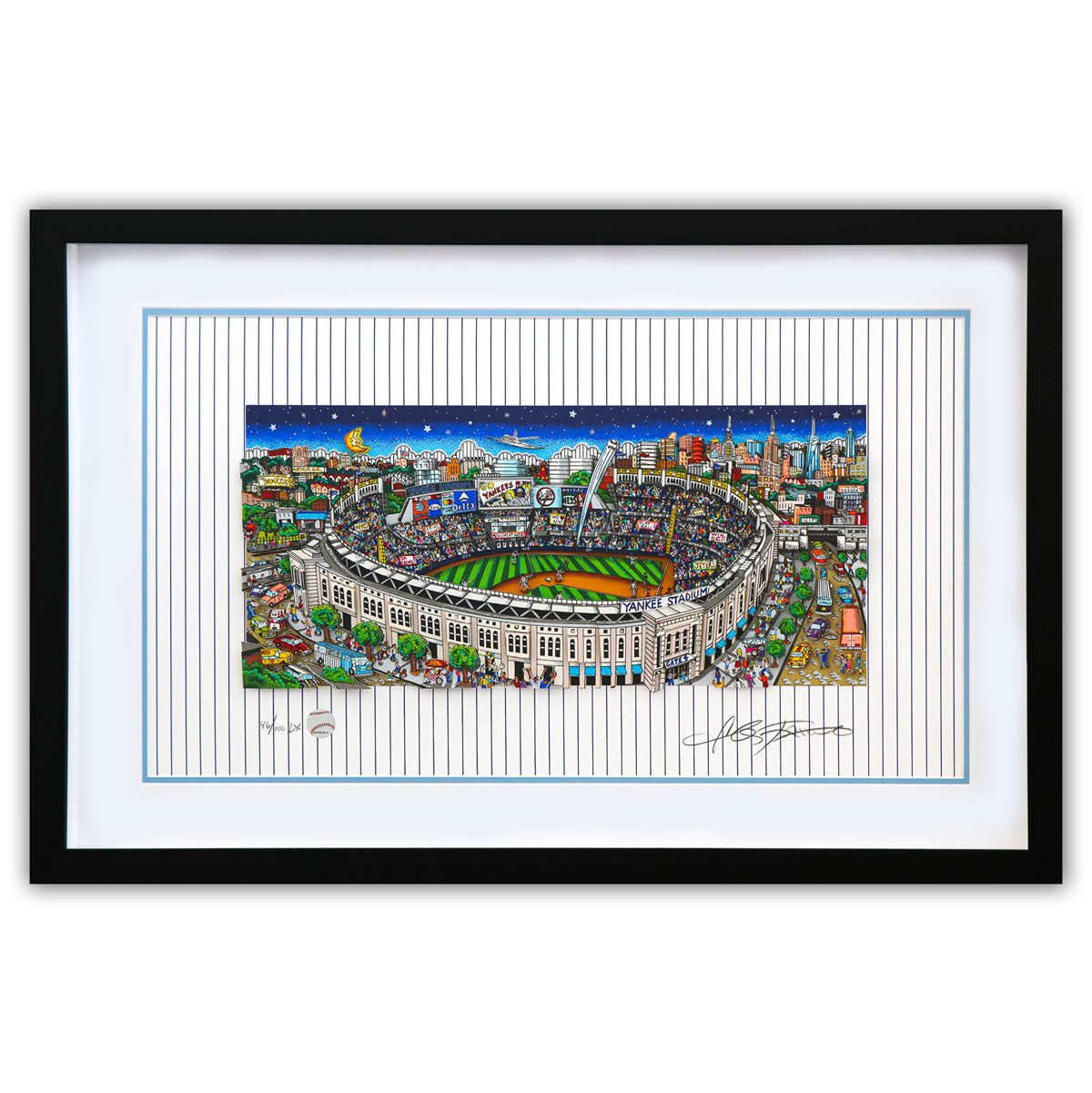 Charles Fazzino- 3D Construction Silkscreen Serigraph "Pinstripe Pride"