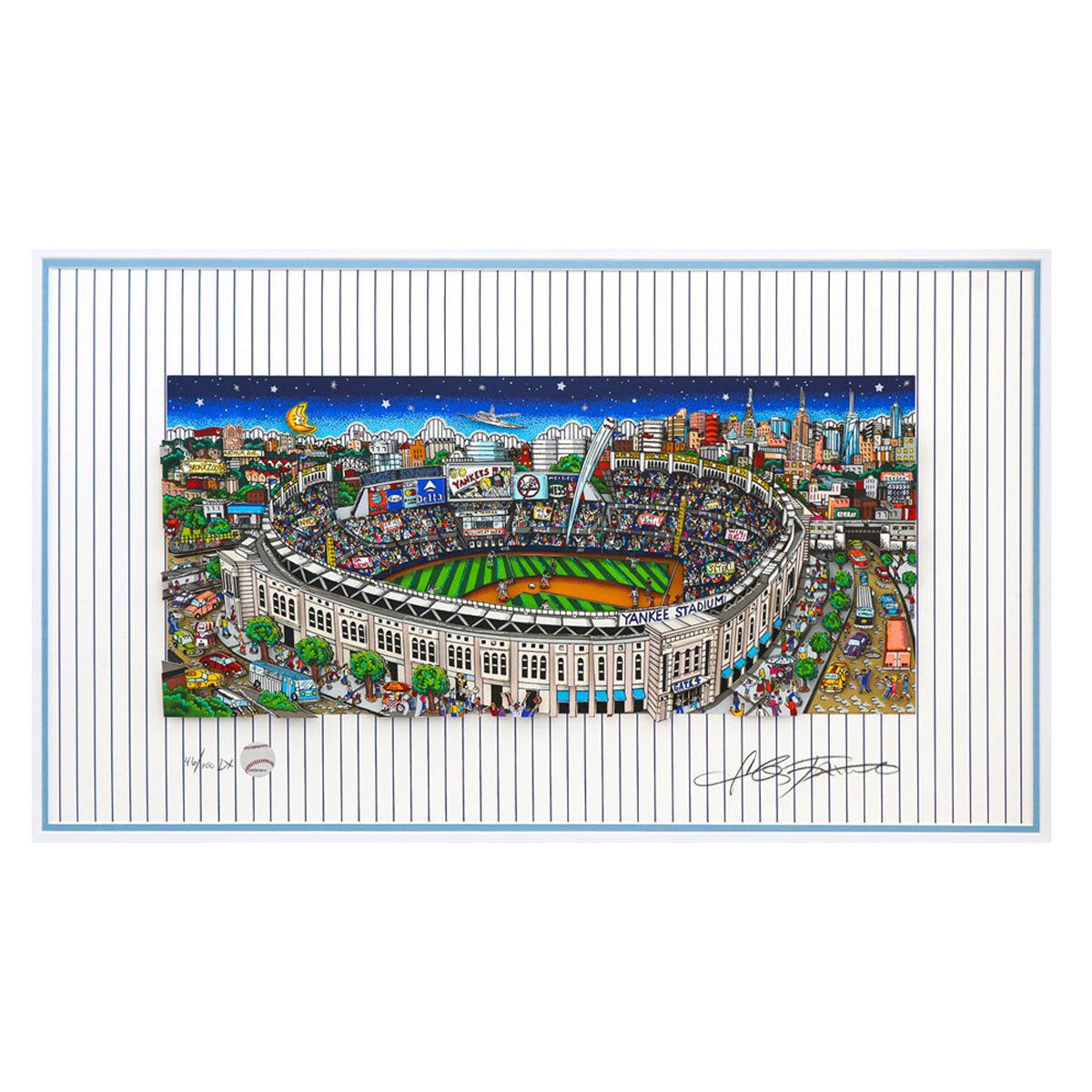 Charles Fazzino- 3D Construction Silkscreen Serigraph "Pinstripe Pride"