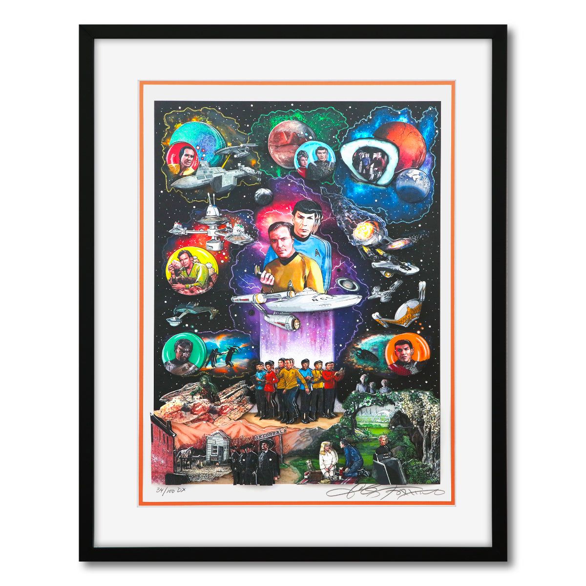 Charles Fazzino- 3D Construction Silkscreen giclee on paper "STAR TREK: THE BEGINNING"