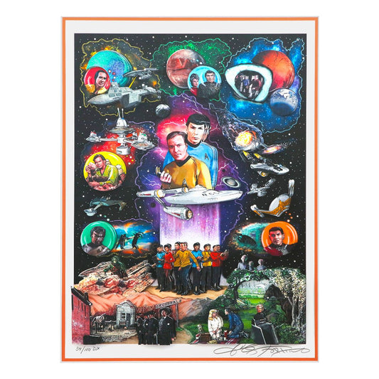 Charles Fazzino- 3D Construction Silkscreen giclee on paper "STAR TREK: THE BEGINNING"