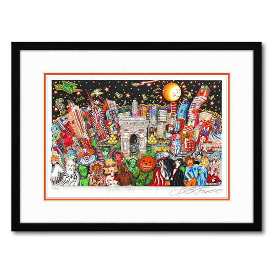 Charles Fazzino- 3D Construction Silkscreen Serigraph "Ghosts Good Times and Gridlock"