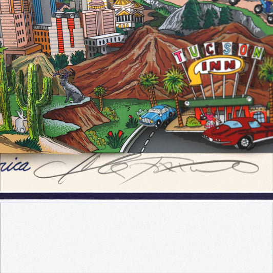 Charles Fazzino- 3D Construction Silkscreen Serigraph "O BEAUTIFUL FOR SPACIOUS SKIES"