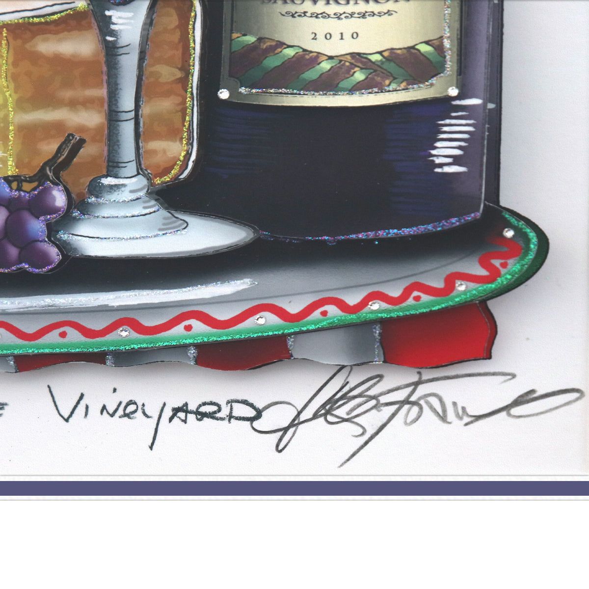 Charles Fazzino- 3D Construction Silkscreen Serigraph "A View of the Vineyard"